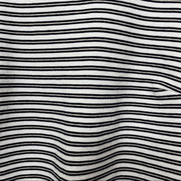 Talbots Striped Metallic Long Sleeve Shirt Ruffle Sleeve Preppy - Picture 4 of 7